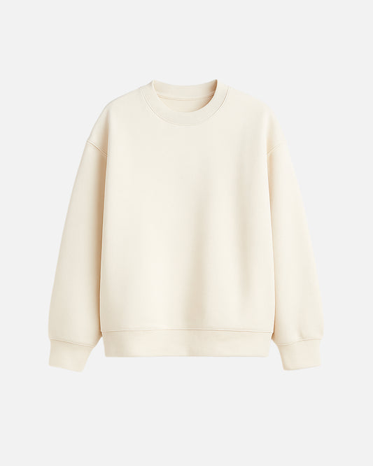 Crewneck Oversize Blanco Marfil