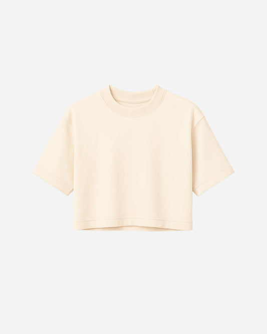 Camiseta Boxy Fit Beige