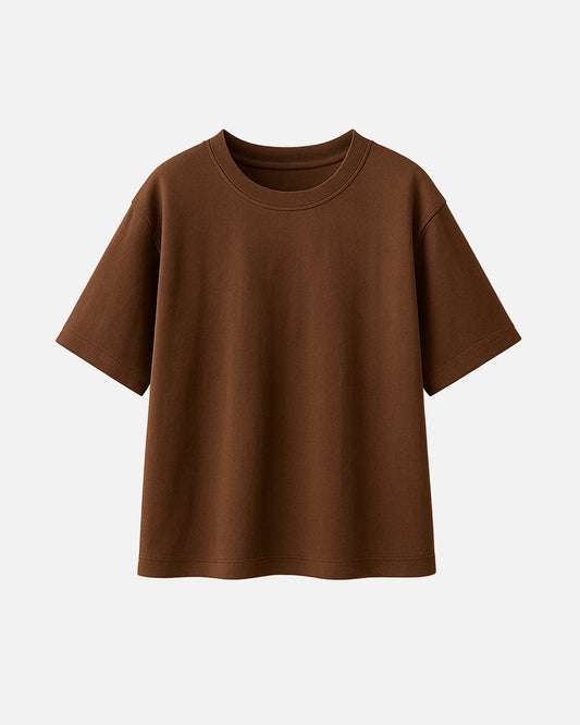 Camiseta Oversize Básica Café
