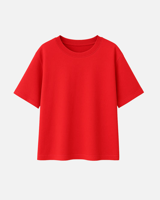 Camiseta Oversize Básica Rojo