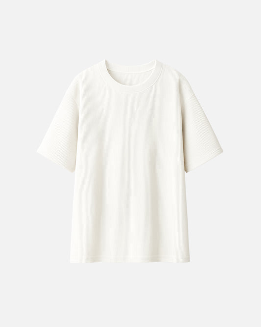 Camiseta Textura Waffle Blanco