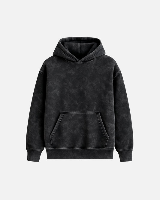 Hoodie Acid Wash Gris Oscuro