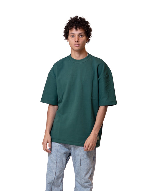 Camiseta Drop Terry Peruano Verde Botella