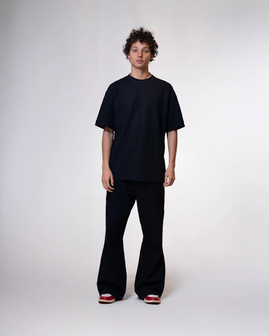 Camiseta Textura Waffle Negro