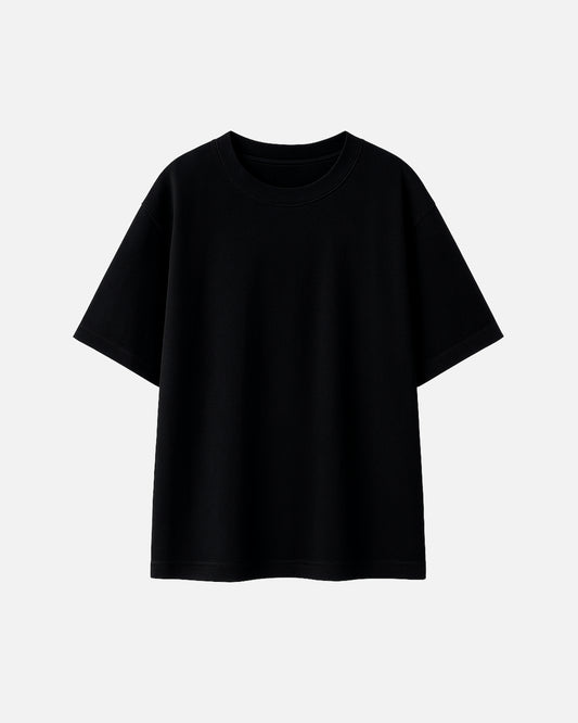 Camiseta Algodón Esmerilado Negro