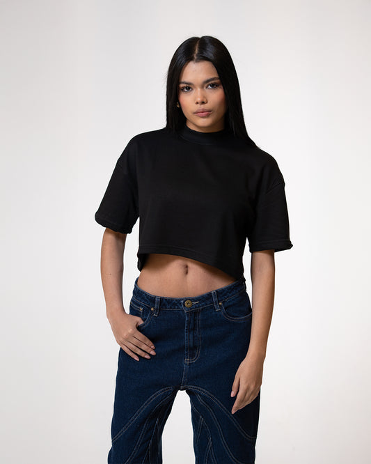 Camiseta Boxy Fit Negro