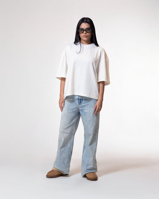 Camiseta Oversize Básica Blanco