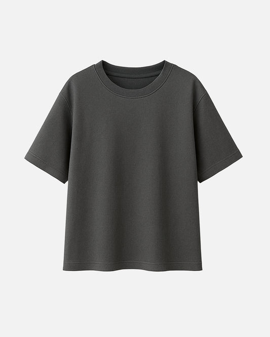 Camiseta Oversize Básica Gris Plomo