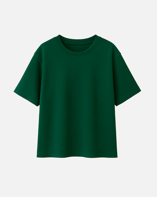 Camiseta Oversize Básica Verde Pino