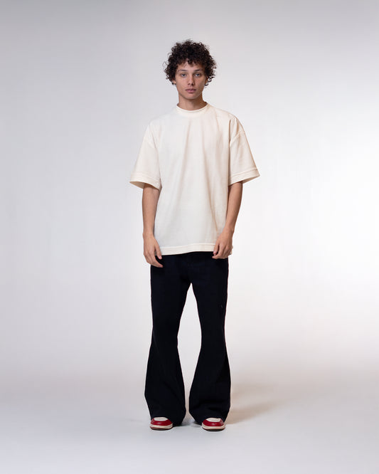 Camiseta Textura Waffle Beige