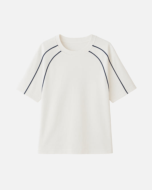 Camiseta Urban Blanco Lineas Azul Oscuro