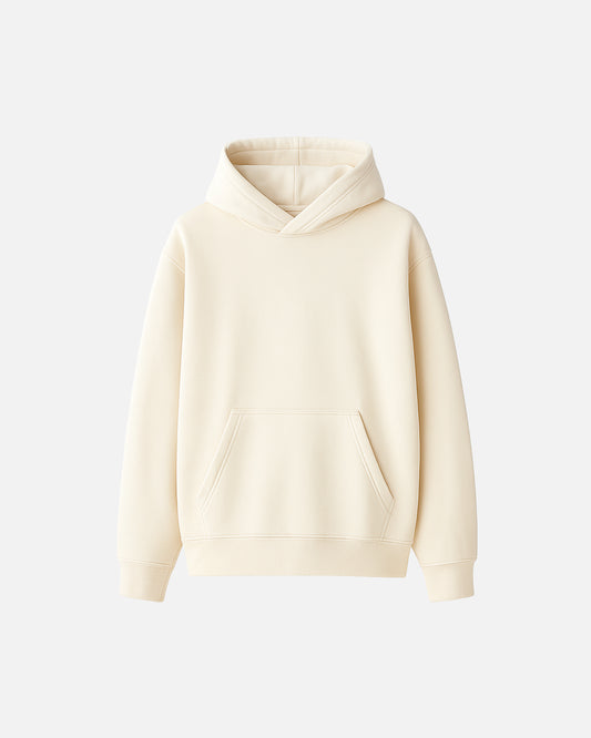 Hoodie Básico Blanco Marfil