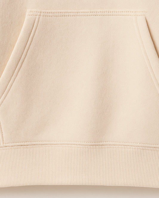 Hoodie Básico Blanco Marfil